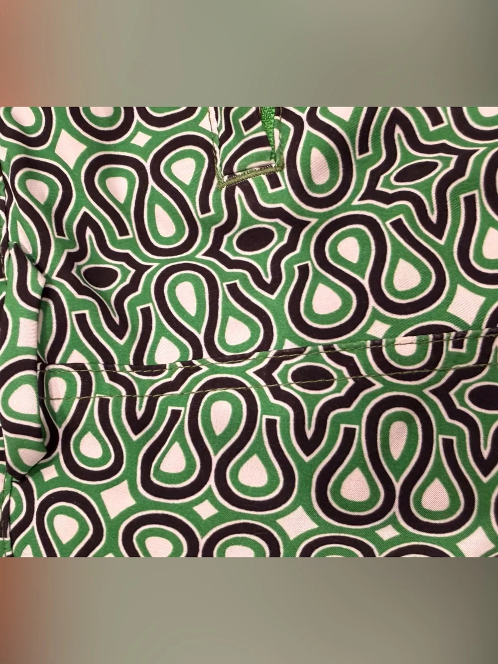 Fair Harbor Swim. Green & Black Patterned Men’s Swim Trunks. Size 32 Waist.
